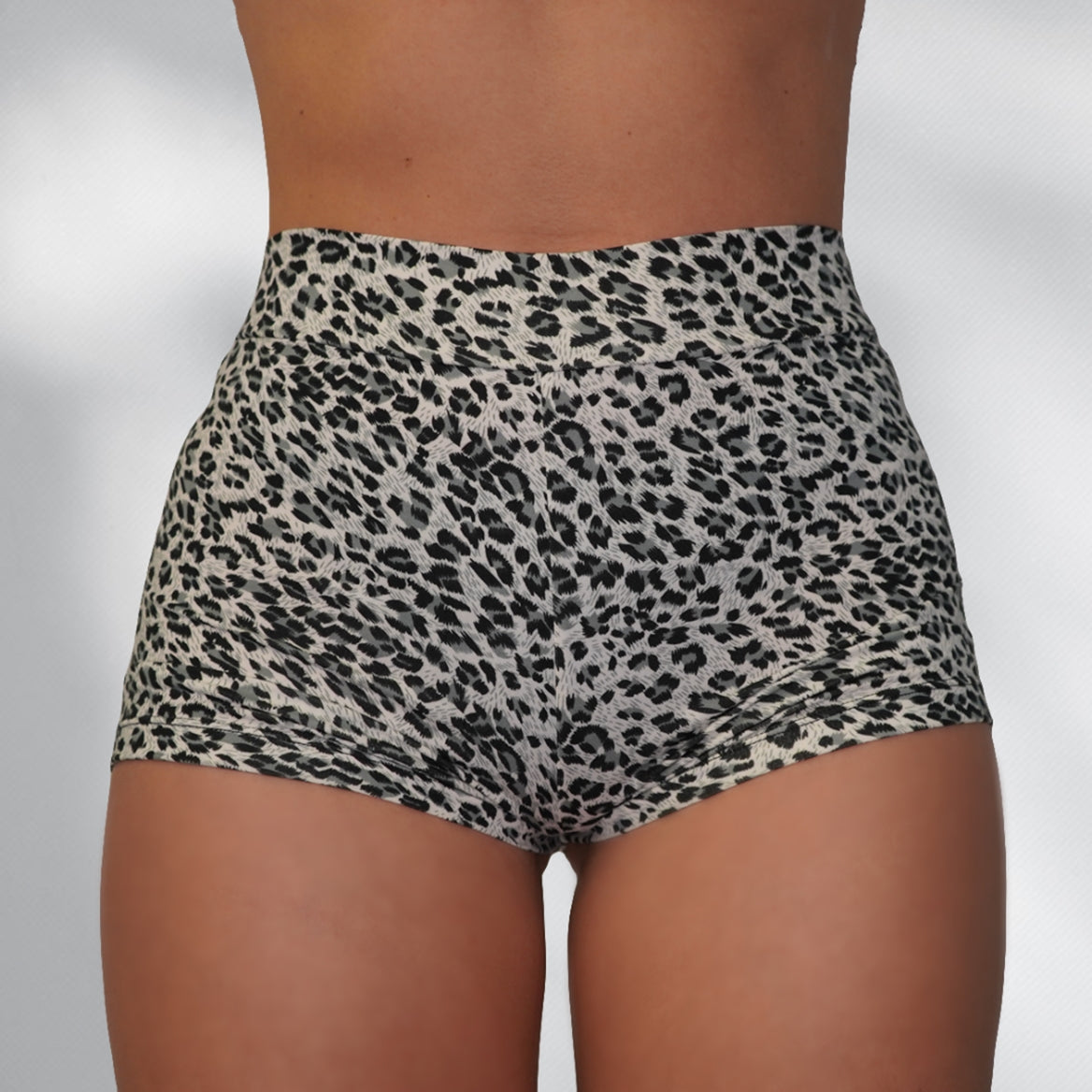 White Cheetah Cheeky Shorts