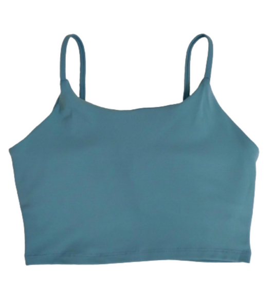 Cropped Tank Top, Turquoise