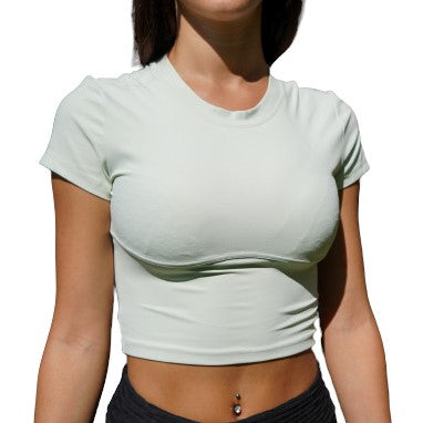 Basic Crop Top, Mint Green